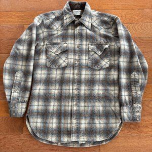 VTG 70s Pendleton Shirt‎ Mens M Wool High Grade Western Wear Pearl Snap Flannel